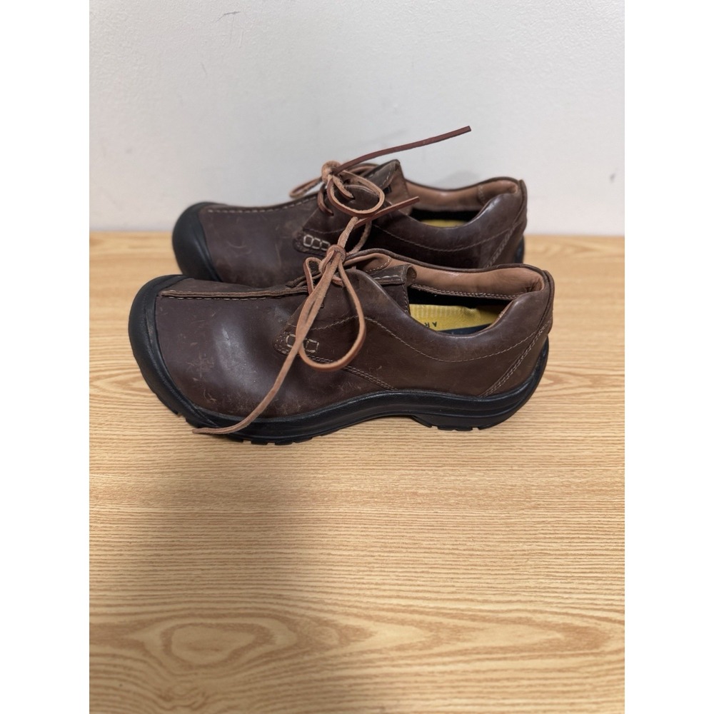 Keen Boston III Brown Leather Hiking Rubber Toe Lace Up Shoes Mens Size 11